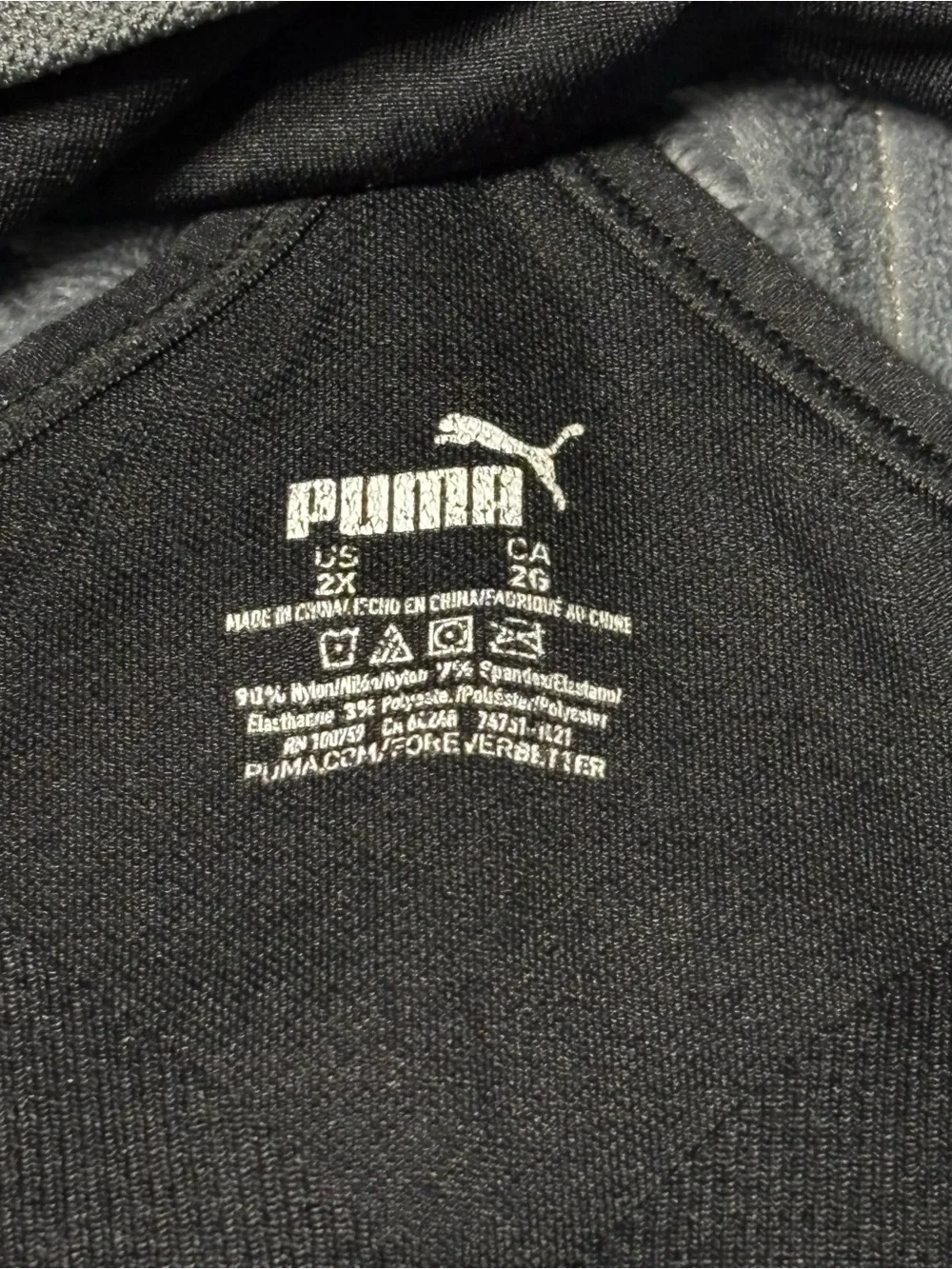 Puma Black Logo Elastic Seamless Sports Bra